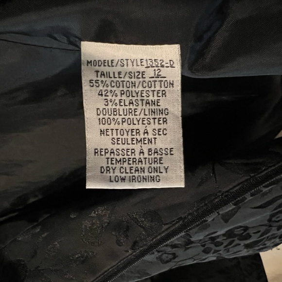 Vintage Jessica floral textured Black Zip Jacket - Picture 3 of 5